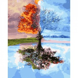 Картины по номерам арт.GX27746 Времена года 40х50 см