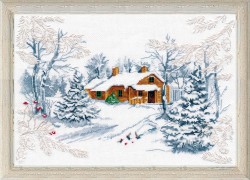 Набор для вышивания ОВЕН арт. 1025 Сказка зимнего леса 31х22 см упак (1 шт)