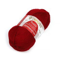 Пряжа для вязания ПЕХ "Деревенская" (100% полугрубая шерсть) 10х100г/250м цв.088 красный мак