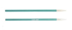 47512 Knit Pro Спицы съемные Zing 3,25мм для длины тросика 28-126см, алюминий, изумрудный, 2шт