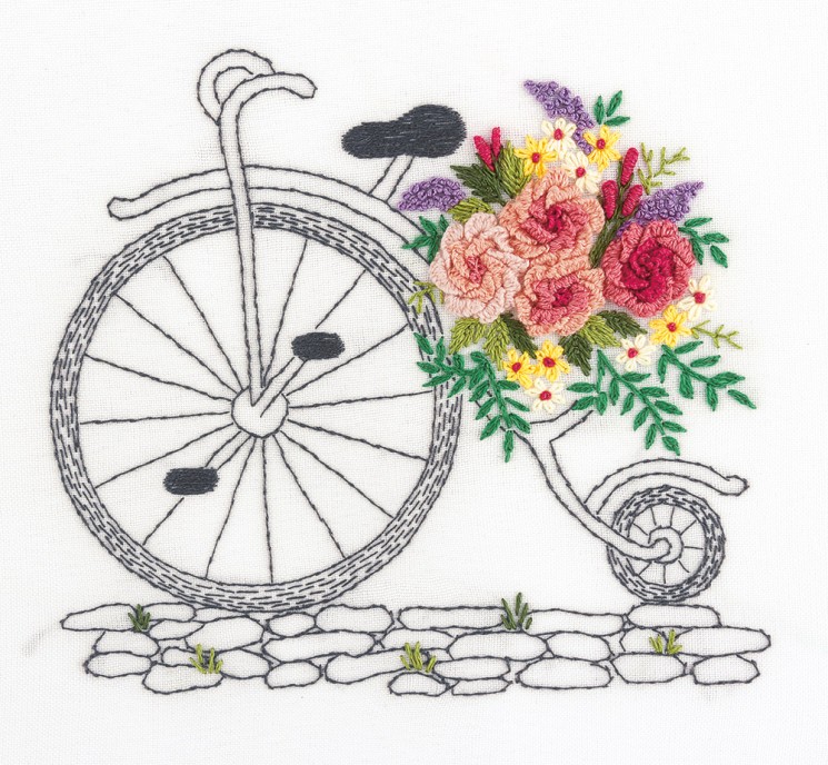 Набор для вышивания PANNA "Живая картина" арт. JK-2139 Букет на колесах 16,5х15 см