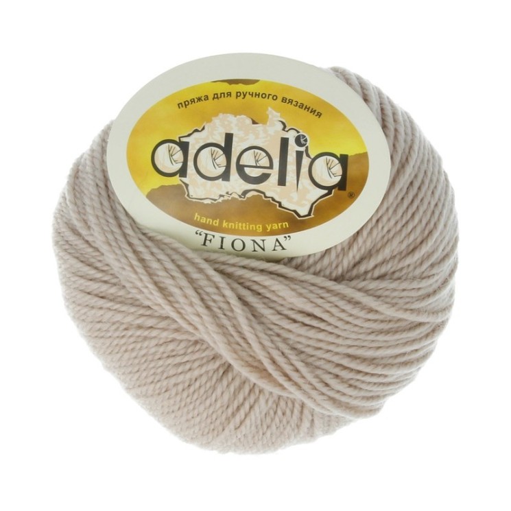 Пряжа ADELIA FIONA (50% шерсть, 50% акрил) 10х50г/90м цв.500 бежевый