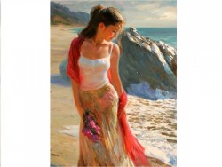 Картины по номерам Molly арт.KH0306 На берегу моря (30 цветов) 40х50 см