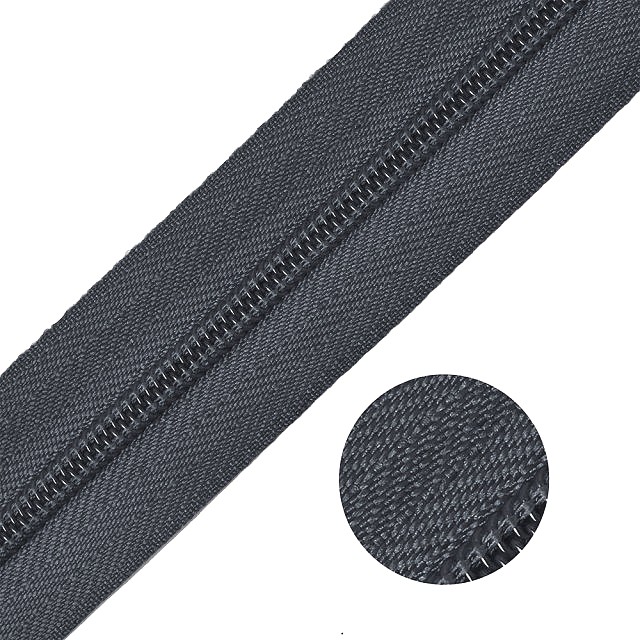 Молния MaxZipper рулонная спираль №5-N цв.F321 т.серый уп.200м