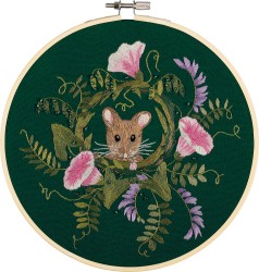 Набор для вышивания PANNA Живая картина арт. JK-2232 Мышонок в горошке 18x18 см