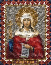 Набор для вышивания PANNA арт. CM-1306 Икона святой мученицы Татьяны 8,5х11 см