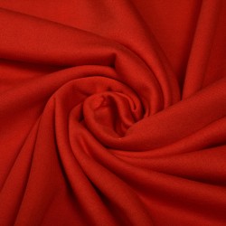 Ткань трикотаж Футер 2х нитка начес хлопок 190г опененд 100+100 красный 18-1763 пач.20-25кг