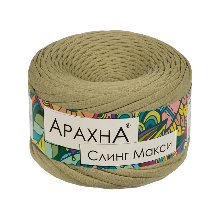 Пряжа ARACHNA Sling Maxi (100% хлопок) 4х300г/100м цв.44 св.оливковый