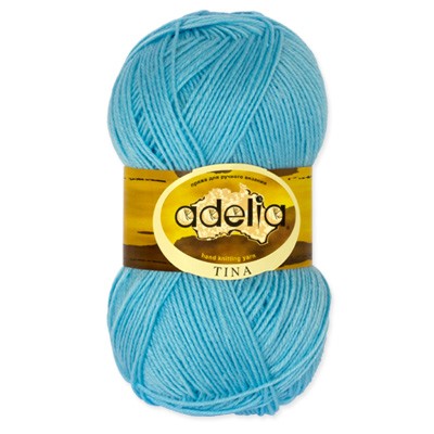 Пряжа ADELIA TINA (100% акрил) 5х100г/308м цв.035 голубой