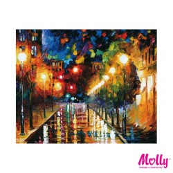 Картины по номерам Molly арт.KH0100/1 Афремов. Ночной бульвар (24 цвета) 40х50 см