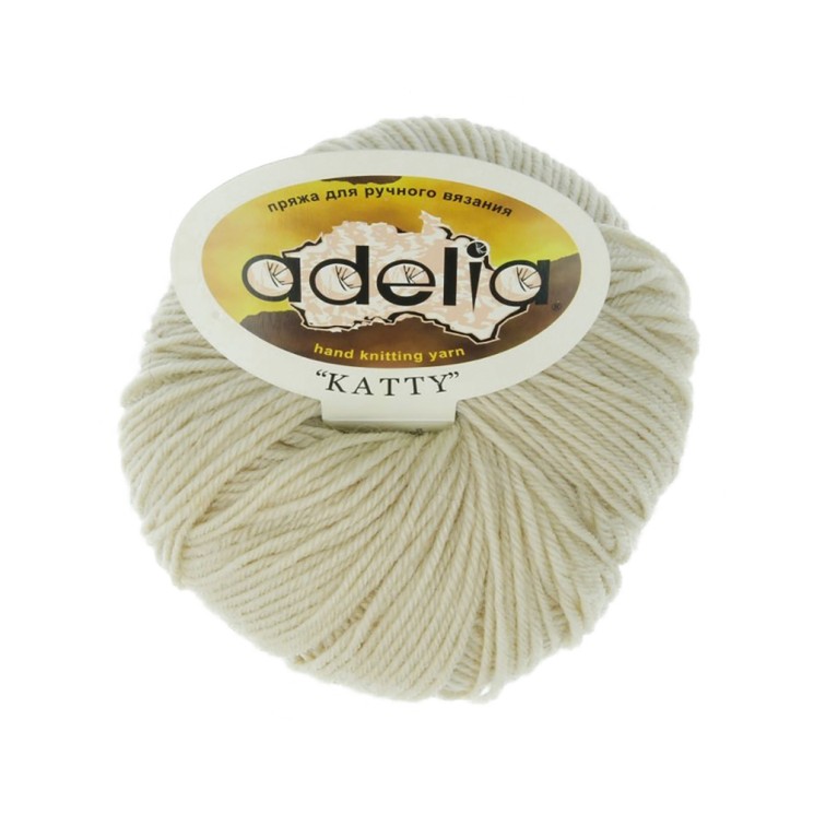 Пряжа ADELIA KATTY (100% шерсть) 10х50г/150м цв.03 св.желтый упак