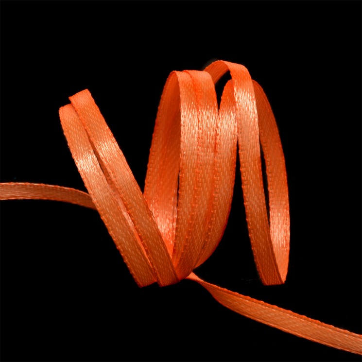 Лента атласная 1/8" (3мм) цв.3070 оранжевый IDEAL уп.100 м