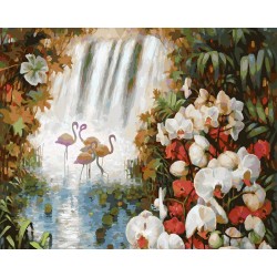 Картины по номерам Белоснежка арт.БЛ.188-АВ Райский сад 40х50 см