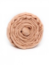 Шерсть для валяния ТРО "Гребенная лента" (100%полутонкая шерсть) 100г цв.0961 розово-бежевый