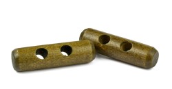 Пуговицы деревянные TBY BT.WD.046 цв.001 хаки 80L-51мм, 2 прокола, 20 шт
