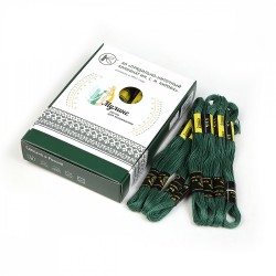 Нитки мулине цв.9280 зеленый 24х8м С-Пб