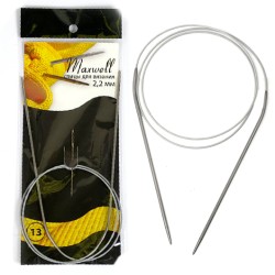 Спицы круговые для вязания на тросиках Maxwell Black 80 см арт.#13 2,2мм уп.10шт