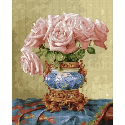 Картины по номерам на дереве Molly арт.KD0710 Бузин. Восточные розы (28 цветов) 40х50 см