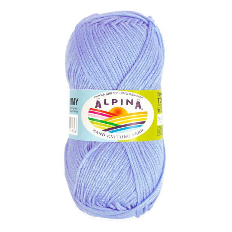 Пряжа ALPINA TOMMY (100% микнес) 10х50г/138м цв.026 св.сиреневый