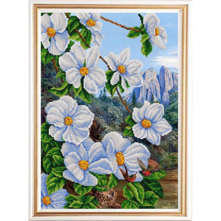 Рисунок на ткани (Бисер) КОНЁК арт. 9963 Экзотические цветы 2 29х39 см