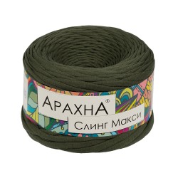 Пряжа ARACHNA Sling Maxi (100% хлопок) 4х300г/100м цв.56 защитный