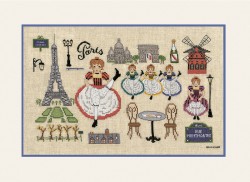 Набор для вышивания Le Bonheur des Dames арт.1139 Bonjour Paris (Привет, Париж) 19х30 см