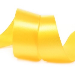 Лента атласная 1 1/2" (38мм) цв.3016 т.желтый IDEAL уп.27,4 м