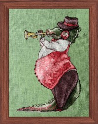 Набор для вышивания NIMUE арт.170-H09 KV Le Sobek du Nil (Музыкант из оркестра - Собек Нила) 10,5х14 см
