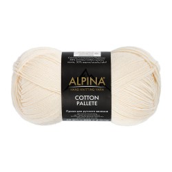 Пряжа ALPINA COTTON PALLETE (50% хлопок, 50% акрил) 10х50г/205м цв.05 молочный