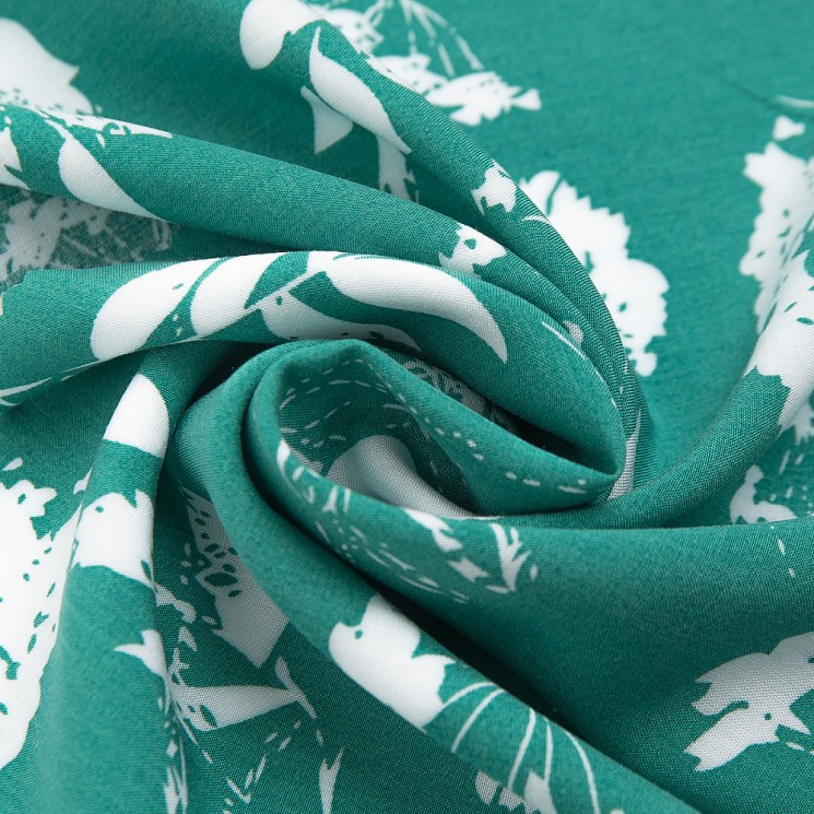 Ткань Штапель 105 г/м  100% вискоза шир.145 см арт.Р.65606.01 зеленый рул.30м