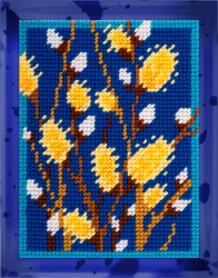 Набор для вышивания с пряжей BAMBINI арт.X2263 Верба 15х20 см
