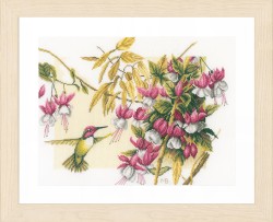 Набор для вышивания LANARTE арт.PN-0165379 Colibri & flowers 38х30 см