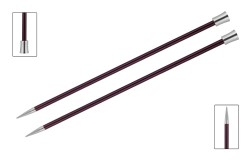47309 Knit Pro Спицы прямые Zing 12мм/35см, алюминий, фиолетовый бархат, 2шт