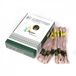 Нитки мулине цв.6402 бежевый 24х8м С-Пб