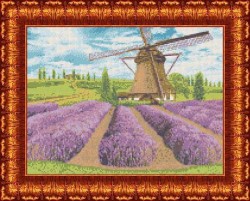 Рисунок на ткани КАРОЛИНКА арт. КБП-3034 Цветущая лаванда 26,5х35,7 см