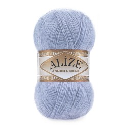 Пряжа для вязания Ализе Angora Gold (20% шерсть, 80% акрил) 5х100г/550м цв.040 голубой