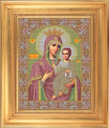 Набор для вышивания бисером GALLA COLLECTION арт.И 015 Икона Божией Матери Иверская 28x35 см