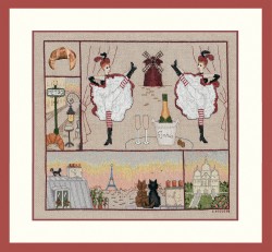 Набор для вышивания Le Bonheur des Dames арт.2669 Paris De Lin (Парижское счастье) 24,5х22,5 см