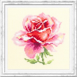 Набор для вышивания ЧУДЕСНАЯ ИГЛА арт.150-002 Розовая роза 11х11 см
