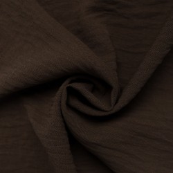 Ткань Лен Манго 110 г кв.м 100% полиэстер шир.148 см арт.Р.34093.07 цв.07 т.коричневый уп.30м