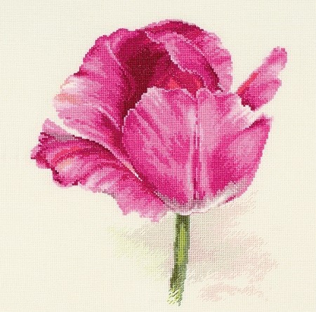 Набор для вышивания АЛИСА арт.2-43 Тюльпаны. Малиновое сияние 22х26 см