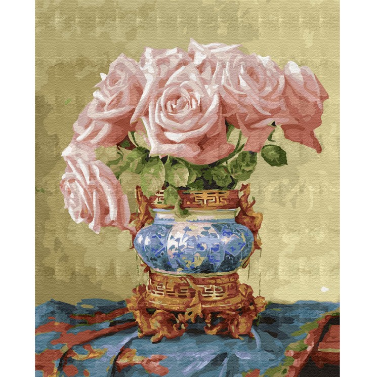 Картины по номерам Molly арт.KH0668 Бузин. Восточные розы (28 цветов) 40х50 см