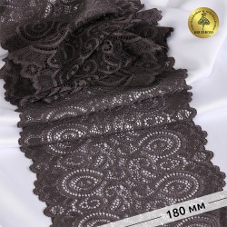 Кружево-стрейч KRUZHEVO арт.TBY.L1351 шир.180мм цв.3094 тауп уп.3м