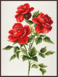 Набор для вышивания ПАЛИТРА арт.01.009 Три розы 20х27 см