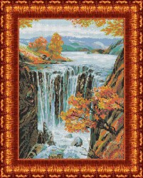 Рисунок на ткани КАРОЛИНКА арт. КБП-2009 Водопад 34,5х46 см