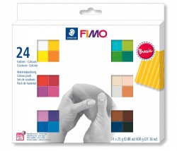 FIMO Soft комплект полимерной глины из 24 блоков по 25г арт.8023.C24-1