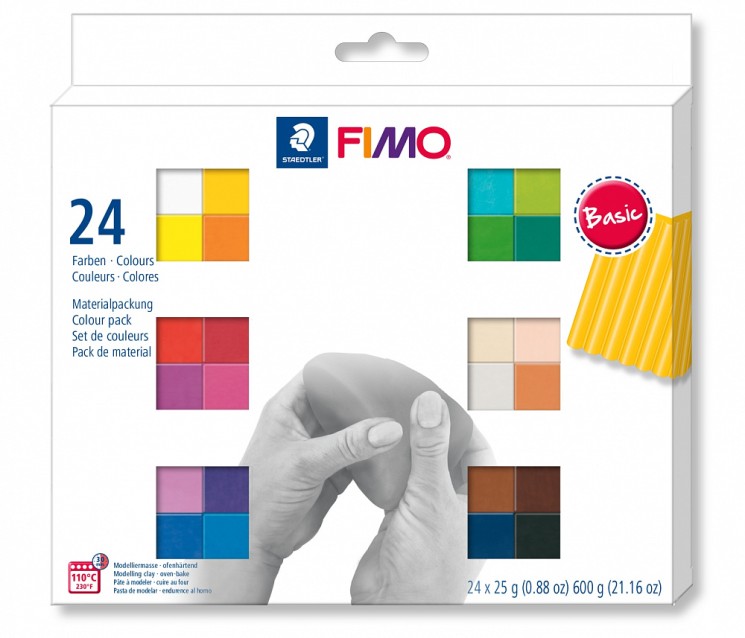 FIMO Soft комплект полимерной глины из 24 блоков по 25г арт.8023.C24-1
