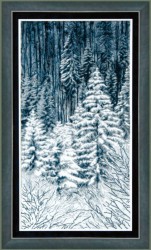 Набор для вышивания ЧАРИВНА МИТЬ арт.М-173 Зимний лес 39,5х76 см