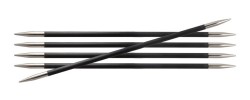 41123 Knit Pro Спицы чулочные Karbonz 1,75мм/20см, карбон, черный, 5шт