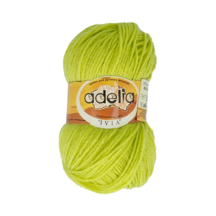 Пряжа ADELIA IVIA (100% акрил) 4х62,5г/150м цв.128 желто-зеленый